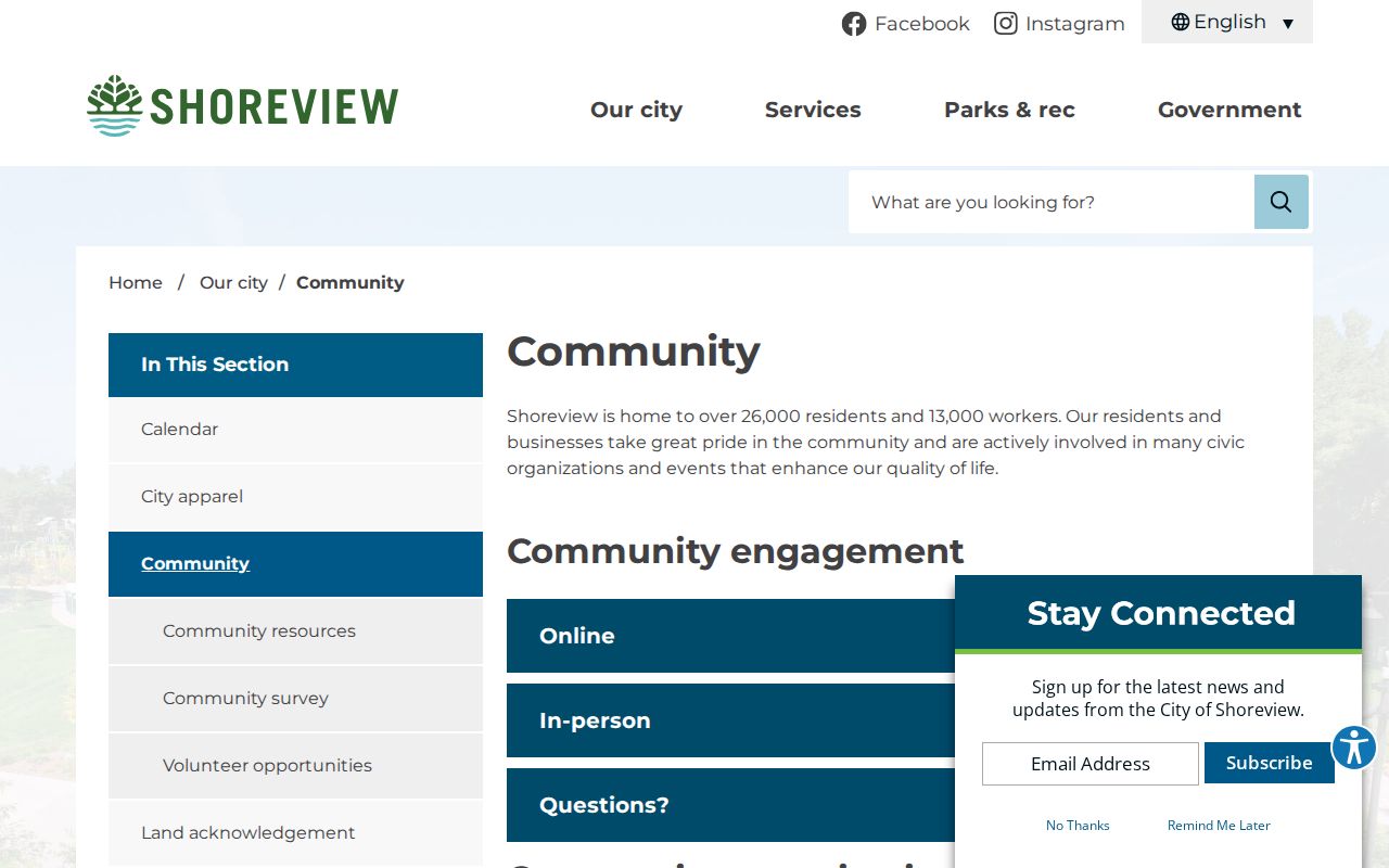 Shoreview ZIP code reference for the city community page